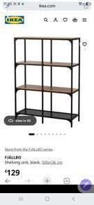 FJALLBO Shelving unit, black, 100x136 cm