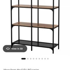 FJALLBO Shelving unit, black, 100x136 cm