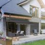 KESSER clamp awning with hand crank 3mtr, balcony awning without drilling, UV-resistant, height-adjustable, water-repellent, sun protection, patio roofing, easy installation Image 6