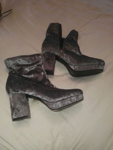 Grey Suede Boots