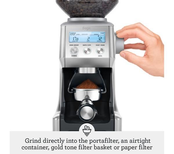 SAGE BCG820BSSUK Smart coffee Grinder Pro silver