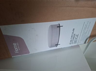 BNIB Alba Circular Ottoman Beige