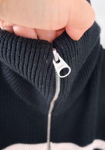 ARKET Wool Cotton Half Zip Jumper
