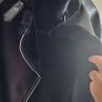H&M Black faux leather & fur cropped biker jacket Sz M (Fit 12-14UK) Rrp 89.99 Image 7