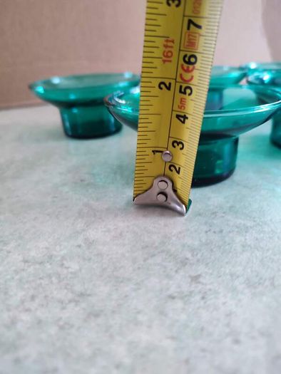 Lovely Set Of 5 Turquaze Glass Night Light Candle Holder