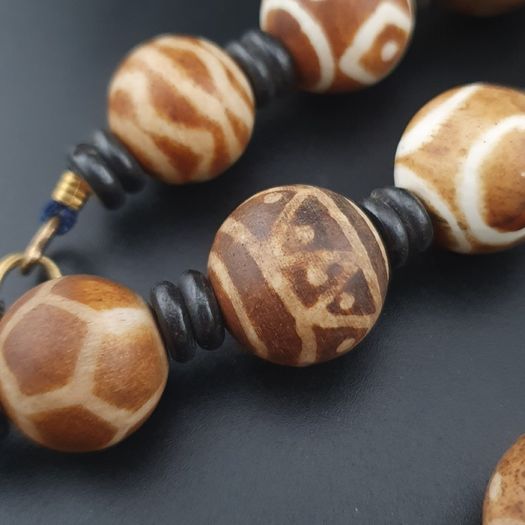Burmese Antique Pumtek Pyu Beads Necklace 24 inches