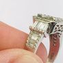 Brand New 18ct White Gold Square Halo Cluster Diamond Engagement Ring Image 7