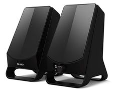 10W Clear Active Stereo Sound Computer Speakers | USB Plug and Play Desktop Speakers Compact | One Touch Control, Headphone Jack | Monitors, Laptops, Desktops and Mac's (FREE POSTAGE)