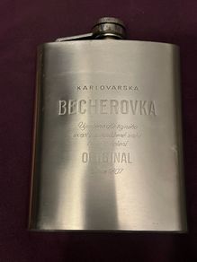 hip flask becherovka Stainless steel 7 oz