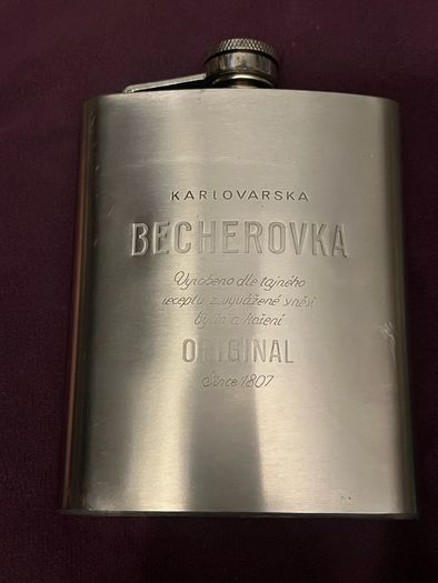 hip flask becherovka Stainless steel 7 oz