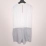 Mango White Grey Crossover Wrap Short Playsuit Romper Size L Image 8