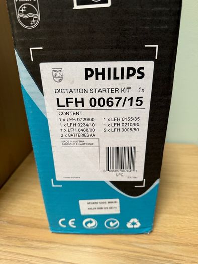 Philips Dictation System. LFH 0067/15. Complete. Never Used.