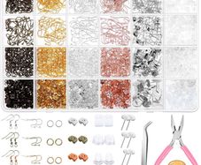 Making Kit, Shynek 2343pcs Earring Making Supplies with Earring Hooks, Jump Rings, Earring Posts, Earring Backs and Jewelry Pliers Tools for Earring Making and Jewelry Repair