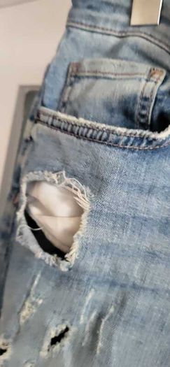 BERSHKA Boyfriend Ripped Jeans Sz 40 (Fit 14-16UK)