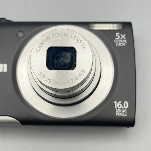Canon PowerShot A2500 16MP Digital Camera Black and Silver Tested - Full Kit