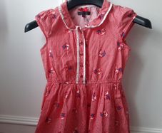 Red summer dress girls size 9-10 years