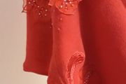 Red Embellished Beaded Wrap by John Rocha