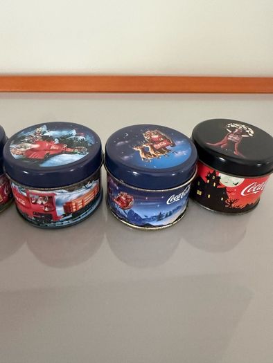 Vintage Coca Cola holiday candles 4 Christmas 1 Halloween
