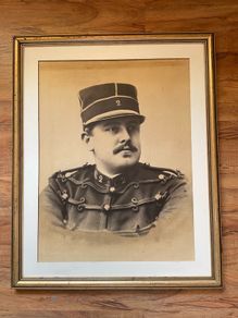 Framed 19th Photograph French Officer