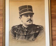 Framed 19th Photograph French Officer