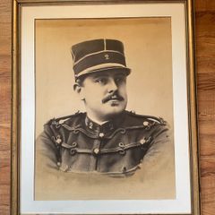 Framed 19th Photograph French Officer