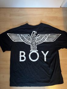 Boy London Eagle Logo T-Shirt - Black/White - Iconic Backprint