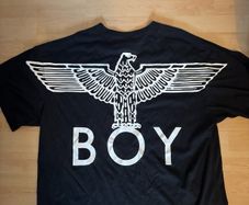 Boy London Eagle Logo T-Shirt - Black/White - Iconic Backprint