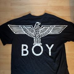 Boy London Eagle Logo T-Shirt - Black/White - Iconic Backprint