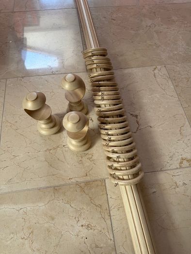 La Royale Cream 240cm Curtain Pole