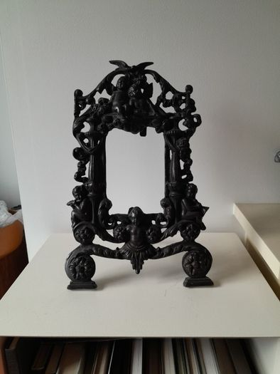 Victorian Solid Brass Cherub Picture Frame