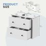 Bathroom under sink cabinet,wall mounted under sink storage,bathroom storage with 2 drawers, Toilet Paper Storage Cabinet, vanity unit, 60 x 30 x 50 cm for small bathroom, White Image 2