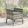 Set of 2 Rattan Garden Chairs with Cushions Image 2