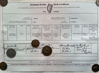 Ernest Shackleton - Irish Explorer - Birth Certificate