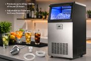 Commercial Ice Maker Machine  45 kg 100 lbs Per Day with 14 kg Storage &amp; Self-Cleaning