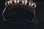 Vintage garnet sterling silver ring