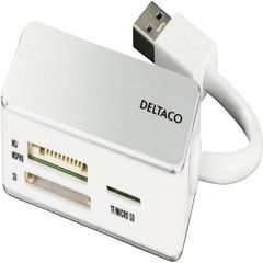 USB-A memory card reader for SDHC, microSD and MemoryStick