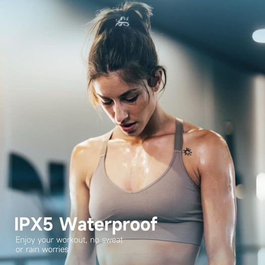 Bone Conduction Headphones Bluetooth 5.4, Open Ear Headphones Wireless with Mic, IPX5 Waterproof Sports Earphones for Running, Gym Workout, Ski, Cycling