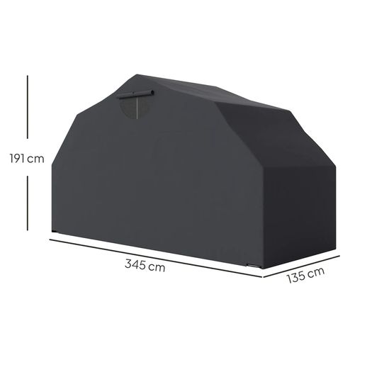Outdoor Motorcycle Shelter Tent with Oxford Fabric Cover, 2 Windows