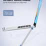 Laptop Stand Adjustable Height, Ergonomic Air-Ventilated Laptop Riser Holder for Desk, Aluminum Foldable Laptop Cooling Pads Computer Stand Compatible with MacBook Image 2