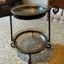 Large Metal and glass 2 tier stand Mindy Browne Image 3