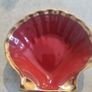 TRINKET  OR SOAP DISH This shell dish is shaped like a shell and handmade. It is made of high fired Burgundy clay in France and it has a long tradition in this manufacture. The clay is covered with a very hard glaze and this makes it resistant to scratche Image 3
