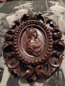 Vintage Wax Cameo wall picture/ Tarvin Wax Studio