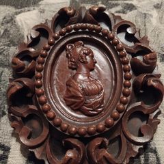Vintage Wax Cameo wall picture/ Tarvin Wax Studio