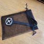 Dkny Black Leather Bag Tag / Unused Image 2
