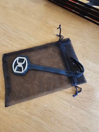 Dkny Black Leather Bag Tag / Unused