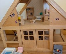 Wooden Dolls House & accessories