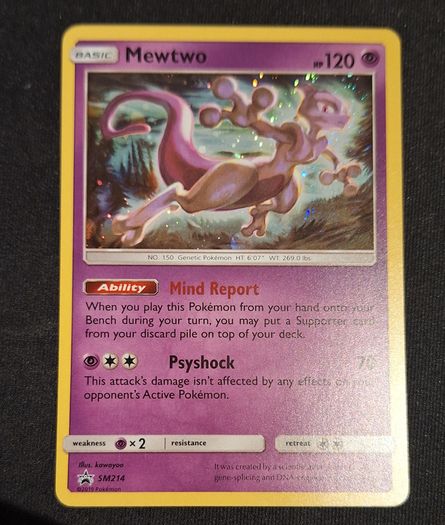 Mewtwo (SM 214) promo pokemon card