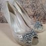Womens KAREN MILLEN high heels satin jewelled Size UK 5 EU 38 Image 2