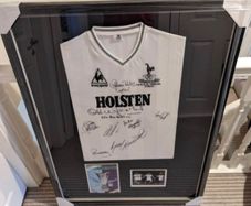 Tottenham 1984 UEFA signed jersey with programme