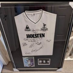 Tottenham 1984 UEFA signed jersey with programme